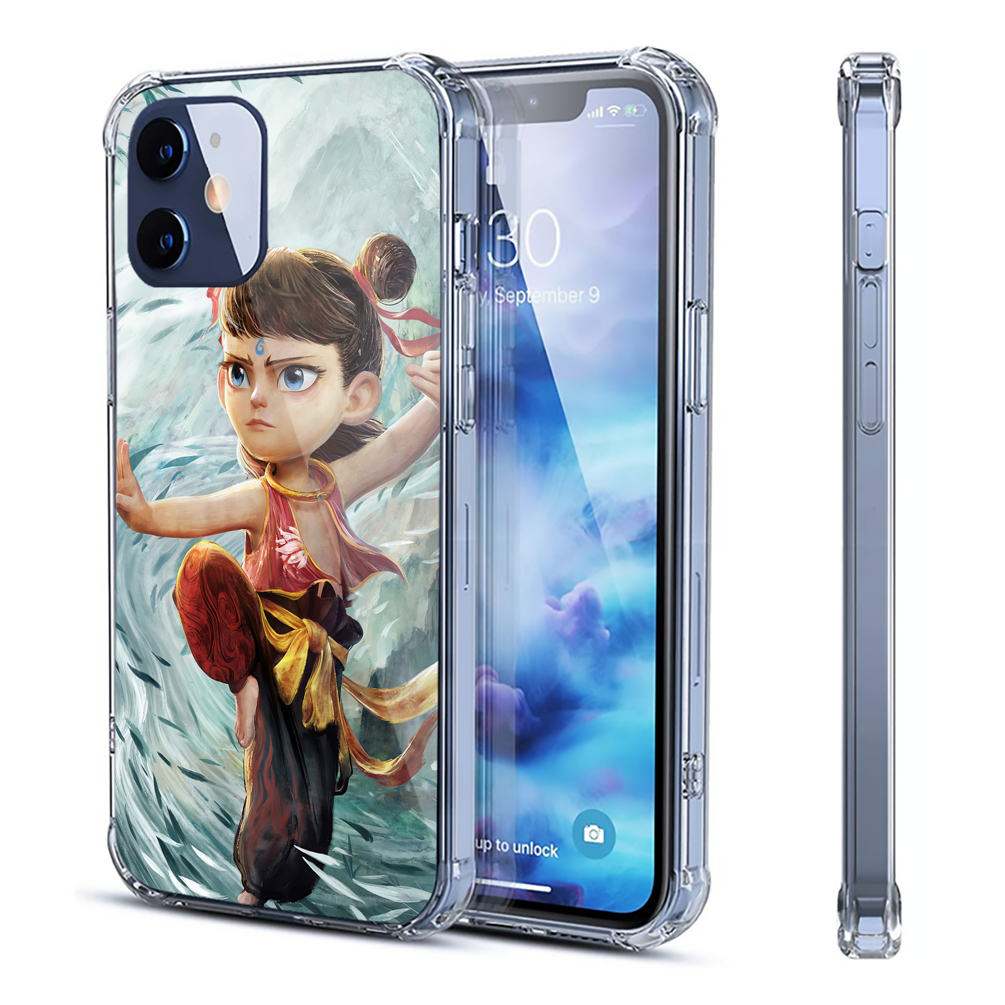 （画像用） Ne Zha 2 ナタ 魔童の大暴れ 【iPhone 12シリーズ対応】透明スマホケース（クリアソフトケース）